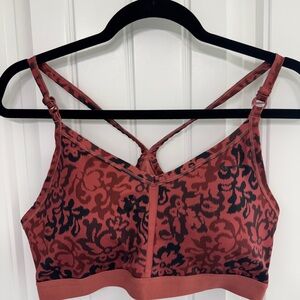 Nike Women's Red and Black Sports Bra